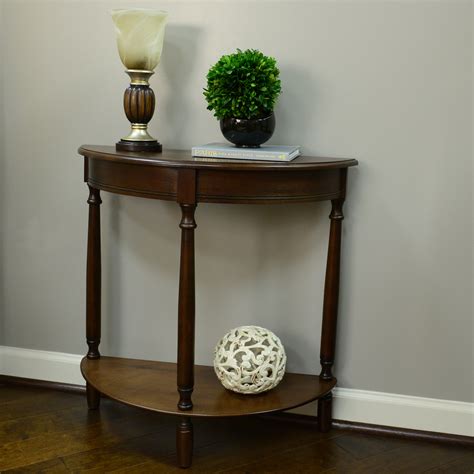 vintage half moon console table|More.